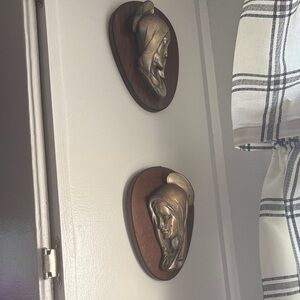Silver and Brown Wall Decor Plaques